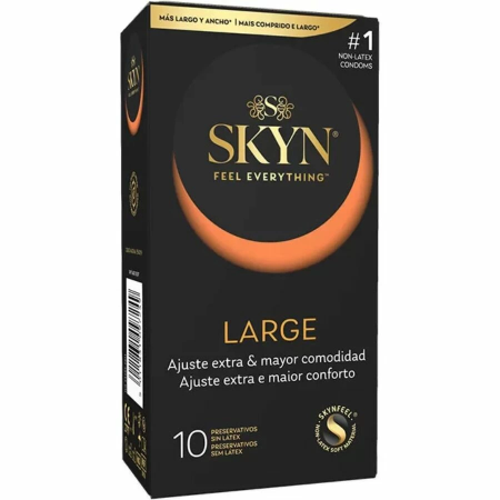SKYN Large XL Condoms 10-Pack - Latex-Free, Extra Comfort, 56mm