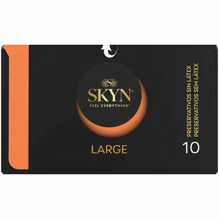 SKYN Large XL Condoms 10-Pack - Latex-Free, Extra Comfort, 56mm