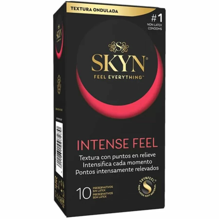 SKYN Intense Feel Polyisoprene Textured Condoms 10-Pack Wavy Design