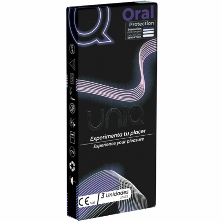 Uniq AT-10 Non-Latex Protective Oral Mask - Clear, Smooth, 3 pcs