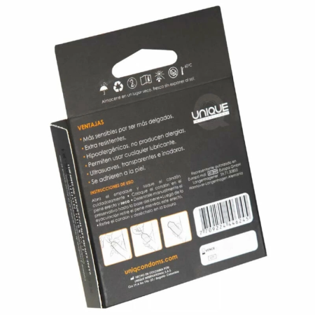 Uniq Classic Non-Latex Ultra Thin Condoms 3-Pack | Credit Card Case