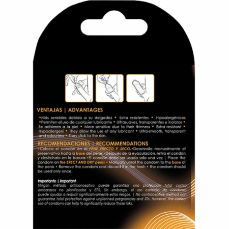 Uniq Classic Non-Latex Ultra Thin Condoms 3-Pack | Credit Card Case