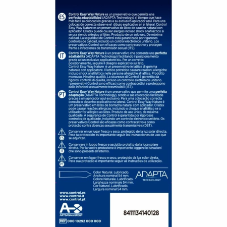 CONTROL Nature Easy Way 10 pcs - Anatomical Latex, Easy Applicator