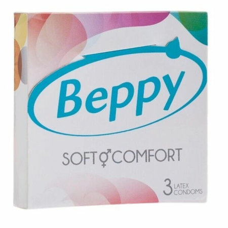 Beppy Soft & Comfort Latex Condoms 3-Pack, Large Size, Odorless