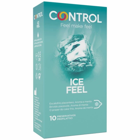 CONTROL Ice Feel Cool Effect Mint-Colored Condoms 10-Pack 53mm Lubricated