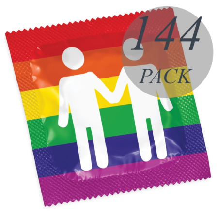 Pasante Pride 144-Pack Condoms - Natural Color, Standard Fit, CE Marked