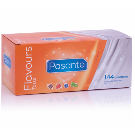 Pasante Taste Flavored Latex Condoms 144 pcs Assorted Colors & Scents