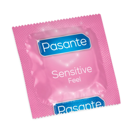 Pasante Sensitive Ultra Fine 12-Pack Latex Condoms - Extra Thin, Natural Color