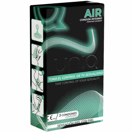 Uniq Air Latex-Free Female Protective Barrier 3-Pack Clear 180mm