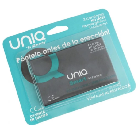UNIQ Smart Latex-Free Pre-Ready System Condoms 3-Pack Card Edition