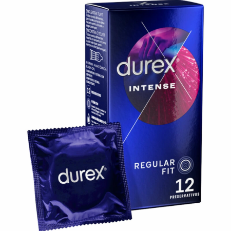 Durex Intense Ribbed & Dotted Condoms with Stimulating Gel 12 pcs