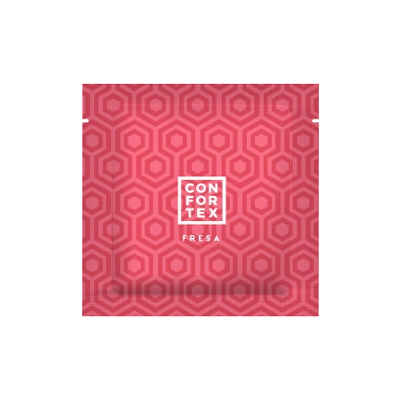 Confortex Strawberry Scented Anatomical Condoms 144 pcs Pink Transparent