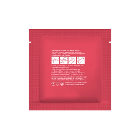 Confortex Strawberry Scented Anatomical Condoms 144 pcs Pink Transparent