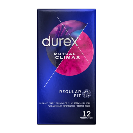 Durex Mutual Climax 12 pcs - Anatomical Condoms with Performa Lubricant