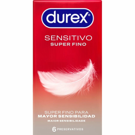 Durex Sensitive Total Contact Ultra-Thin Latex 6-Pack Condoms 52mm
