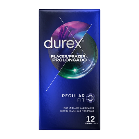 Durex Pleasure Prolonged 12-Pack Latex Condoms with Delay Lubricant