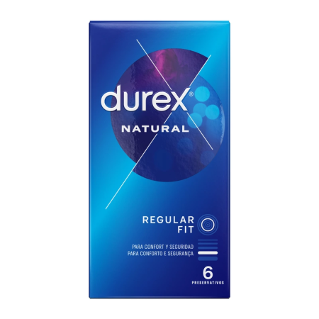 Durex Natural Classic Easy-On 6-Pack Anatomical Latex System