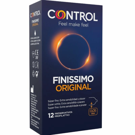 Control Finissimo Ultra-Thin Latex Condoms 12-Pack, Ergonomic Design