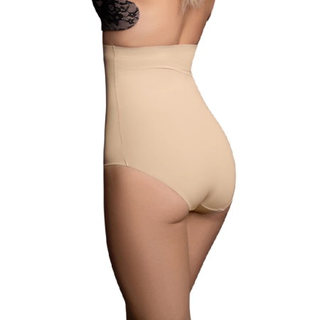 Bye Bra Seamless High Waist Briefs Estilo Beige Size M Lightweight