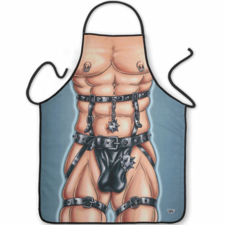 Diablo Picante Men's Party Apron with Humorous Print, 100% Polyester