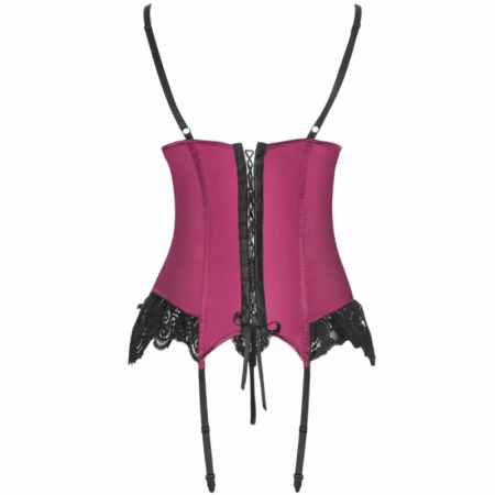 LivCo Corsetti Agrafena Burgundy Corset & Thong Set L/XL - Elegant Design