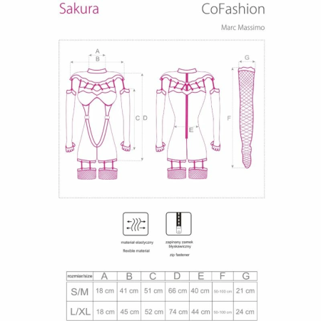 Livco Corsetti Sakura CF 90357 Black Lace Jumpsuit Set S/M