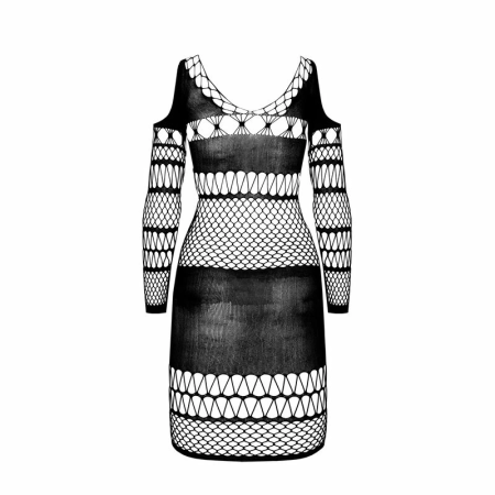 PASSION BS105 Bodystocking Black One Size - Elegant Mesh Lingerie