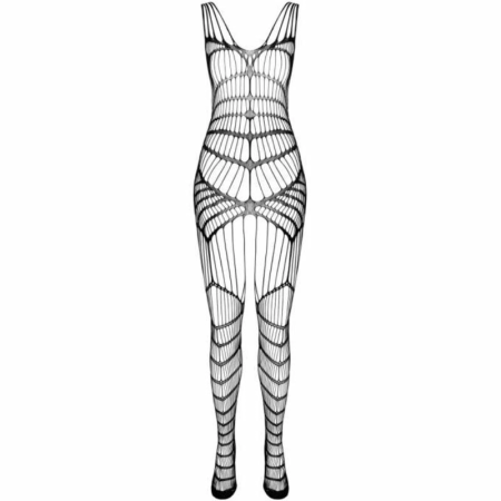 Passion BS102 Bodystocking Black One Size - Elegant Mesh Lingerie
