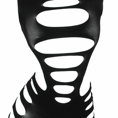 Subblime 952266 Black Fishnet Long Sleeve Dress, Elastic, One Size