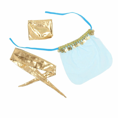 SUBBLIME India Style Blue Bralette Lingerie Set S/M - Gold Accent Design