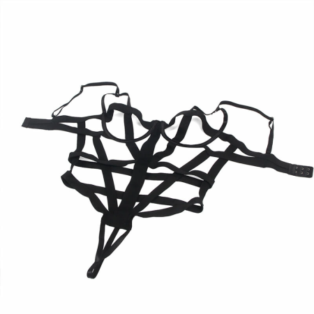 Subblime Lingerie Black Bodysuit with Cutouts L/XL Adjustable Straps