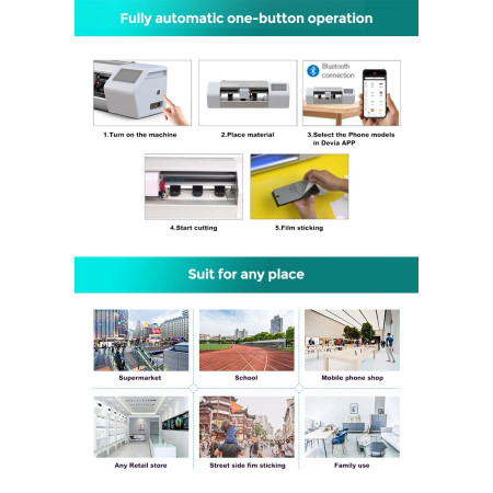 Plėvelių karpymo mechanizmas Devia Intelligent Film Cutting Machine V2 (be ekrano)