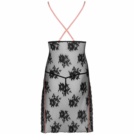 Livco Corsetti Karonin L/XL Black Lace Nightgown & Panty Set