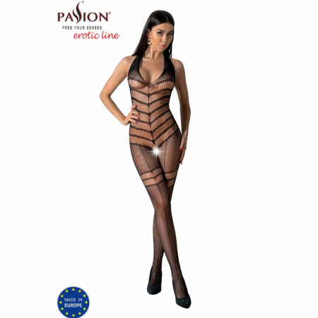 PASSION BS100 Bodystocking Black - Comfortable Mesh One Size