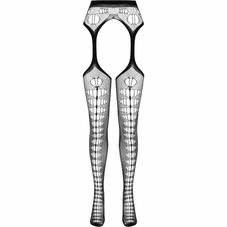 PASSION ECO Collection S008 Bodystocking, Red, Recycled Materials, One Size