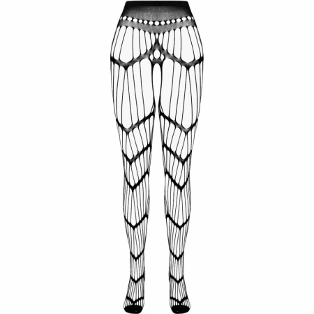 PASSION ECO S006 Bodystocking Black - Eco-Friendly Recycled Material, One Size