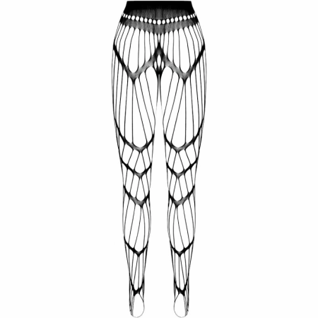 PASSION ECO S006 Bodystocking Black - Eco-Friendly Recycled Material, One Size