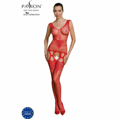 Passion ECO Collection Bodystocking BS014 Red - Sustainable One Size