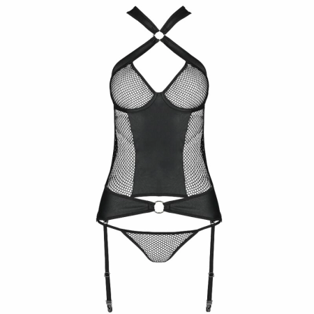 Passion Amanda Corset L/XL Eco-Friendly Leather & Mesh Design