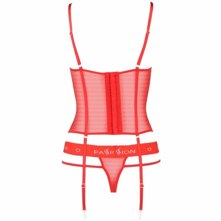 Passion Kyouka Corset Red L/XL - Adjustable Straps & Matching Thong