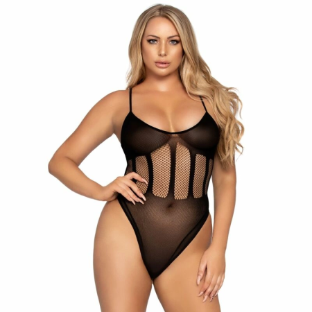 Leg Avenue Bodysuit & Skirt Set - One Size, Elegant Black Design