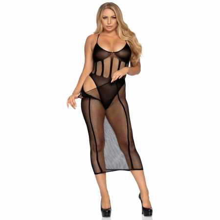 Leg Avenue Bodysuit & Skirt Set - One Size, Elegant Black Design