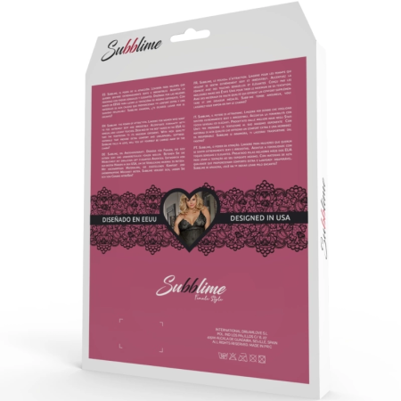 Subblime Queen Plus Black Lingerie Set - Elegant Lace Dress-Top & Thong