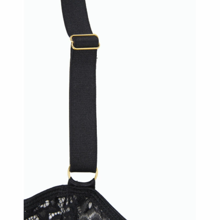 Subblime Corset and Decorative Belt Black S/M - Elegant Lace Detail