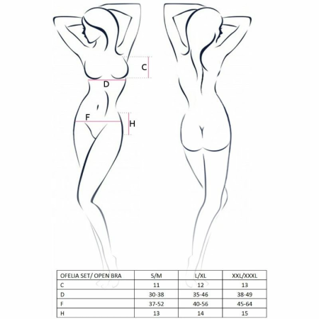 Passion Ofelia Lingerie Set S/M White - 3-Piece Elegance Collection