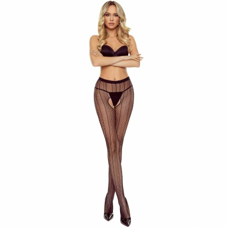 PASSION TIOPEN 040 Black 3/4 Tights - Open Design, 40 Denier