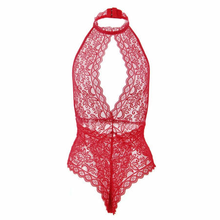 Subblime 953874 Bodysuit Open Cup Red S/M - Elegant Lingerie Design