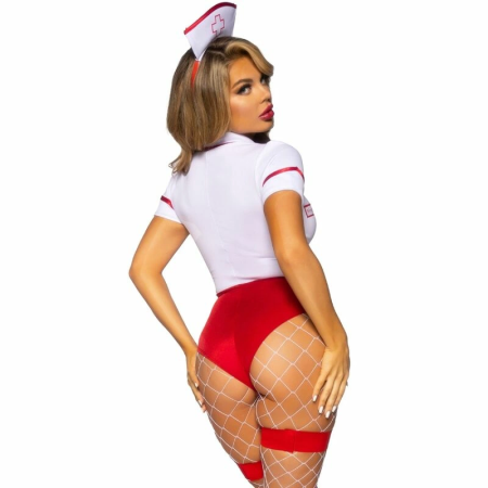 Leg Avenue Nurse Costume Red/White M - Strapless Bodysuit & Accessories