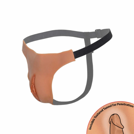 Hidden Desire Alter Ego Silicone Adjustable Open Thong One Size Flesh