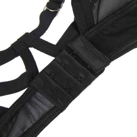 Subblime Two-Piece Transparent Lingerie Set S/M - Adjustable Straps